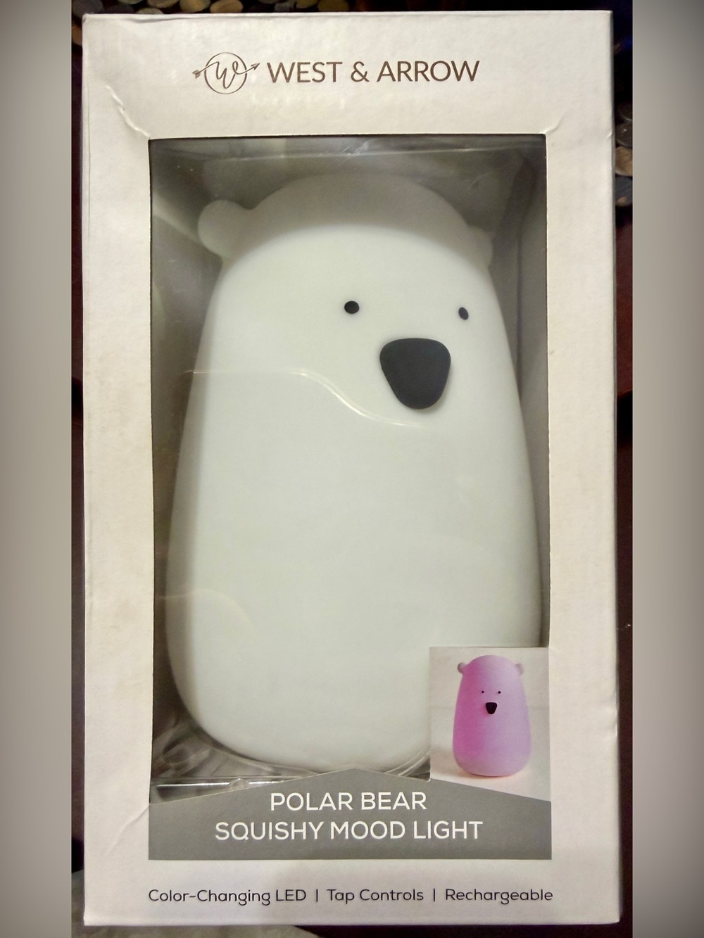West & Arrow color-changing LED Polar Bear Squishy Mood
Light Night Light